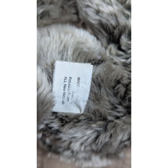 Vintage Walmart frosted Teddy Bear plush With Corduroy Bow sitting 9" gray - Picture 7 of 7